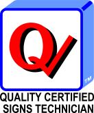 Quality Certified Signs Technician Q-Check logo